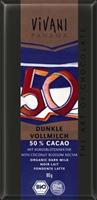 Vivani Chocoladereep Donkere Melkchocolade 50% Cacao