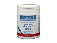 Lamberts Vitamine e 400ie natuurlijk 60 vegetarisvhe capsules