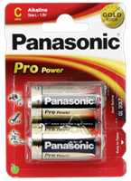 Panasonic Alkali-Batterie, C Baby, 1,5V PANASONIC Pro Power