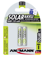 Oplaadbare AAA batterij (potlood) Ansmann HR03 Solar maxE NiMH 550 mAh 1.2 V 2 stuk(s)