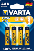 AAA batterij (potlood) Varta Longlife LR03 Alkaline 1200 mAh 1.5 V 4 stuk(s)