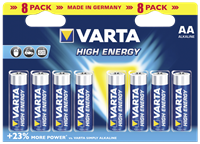 Varta Alkaline Batterij High Energy AA 8 Stuks