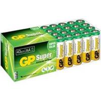 GP Batteries 1x40 GP Super Alkaline AA Mignon Batterien PET Box 03015AB40