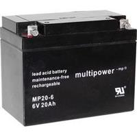 Multipower MP20-6 Bleiakku 6V 20Ah Blei-Vlies (AGM) (B x H x T) 157 x 125 x 83mm M5-Schraubans
