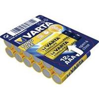 AAA batterij (potlood) Varta Longlife LR03 Alkaline 1200 mAh 1.5 V 12 stuk(s)