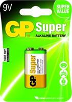 Batterij alkaline 9 V Super 1-blister - GP