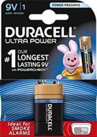 Duracell Alkaline Batterie , ULTRA POWER,  E-Block 9V, 1er
