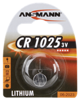 ANSMANN Lithium Knopfzelle CR1025, 3 Volt, 1er Blister