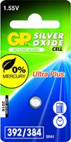 GP Uhrenbatterie Silber-Oxid 392 SR41W 1,55V High drain 1Stück (040UP392C1)