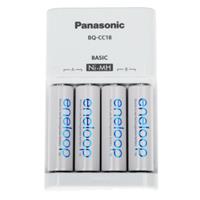 Panasonic oplader + 4 x Panasonic Eneloop AA batterijen