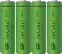 gpbatteries GP Batteries ReCyko+ Oplaadbare AA batterij (penlite) NiMH 2000 mAh 1.2 V 4 stuk(s)