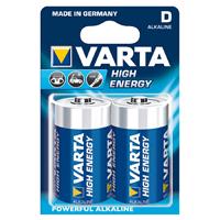 2 x Varta High Energy Alkaline Mono D batterijen