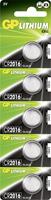 gpbatteries CR2016 Knoopcel Lithium 3 V 90 mAh GP Batteries CR2016 5 stuk(s)