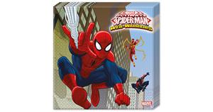 Procos Servietten zweilagig Ultimate Spiderman Web Warriors 33 x 33 cm, 20 Stück