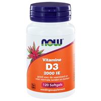 NOW Vitamine D3 2000 IE Softgels 120st