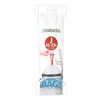 Brabantia PerfectFit afvalzak met trekbandsluiting code J, 20-25 liter, 20 stuks/rol - White