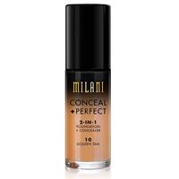 Milani Foundation + Concealer 2 in 1 Conceal + Perfect Golden Tan 10