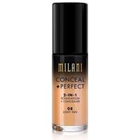 Milani Foundation + Concealer 2 in 1 Conceal + Perfect Light Tan 08