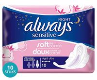 Always Sensitive Night Singlepack, -