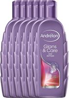 6x Andrelon Shampoo Glans&Care 300 ml