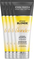 4x John Frieda Sheer Blonde Go Blonder Shampoo 250 ml