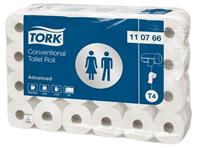 Tork Toilettenpapier, Standard-Haushaltsrolle Tissue, 2-lagig, weiß, VE 64 Rollen à 250 Blatt ab 6 VE