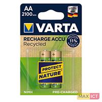 Varta Recycled Ready to Use Oplaadbare AA batterij (penlite) NiMH 2000 mAh 1.2 V 2 stuk(s)