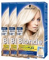 3x Schwarzkopf Blonde Haarverf Platinum Blond L101