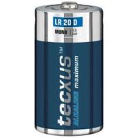 Tecxus Tecxus LR20 2-BL. Type batterij: Wegwerpbatterij, Battery size(s): D, Batterijtechnologie: Alkaline. Hoogte: 60,9 mm, Diameter: 3 cm, Gewicht: 145 g. Form factor batterij: Cylindrisch, Afmeting