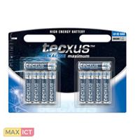 Tecxus Tecxus LR03 10-BL. Type batterij: Wegwerpbatterij, Battery size(s): AAA, Batterijtechnologie: Alkaline. Hoogte: 44,5 mm, Diameter: 1,05 cm, Gewicht: 11,2 g. Form factor batterij: Cylindrisch, A