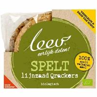 Leev Bio Spelt Qrackers Volkoren & Lijnzaad (175g)