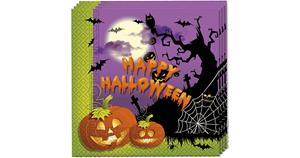 Procos Servietten zweilagig Happy Spooky Halloween 33 x 33 cm, 20 Stück