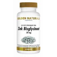 Golden Naturals Zink bisglycinaat 50mg 60 tabletten