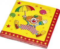 Haza Original servetten clown 33 x 33 cm 20 stuks multicolor