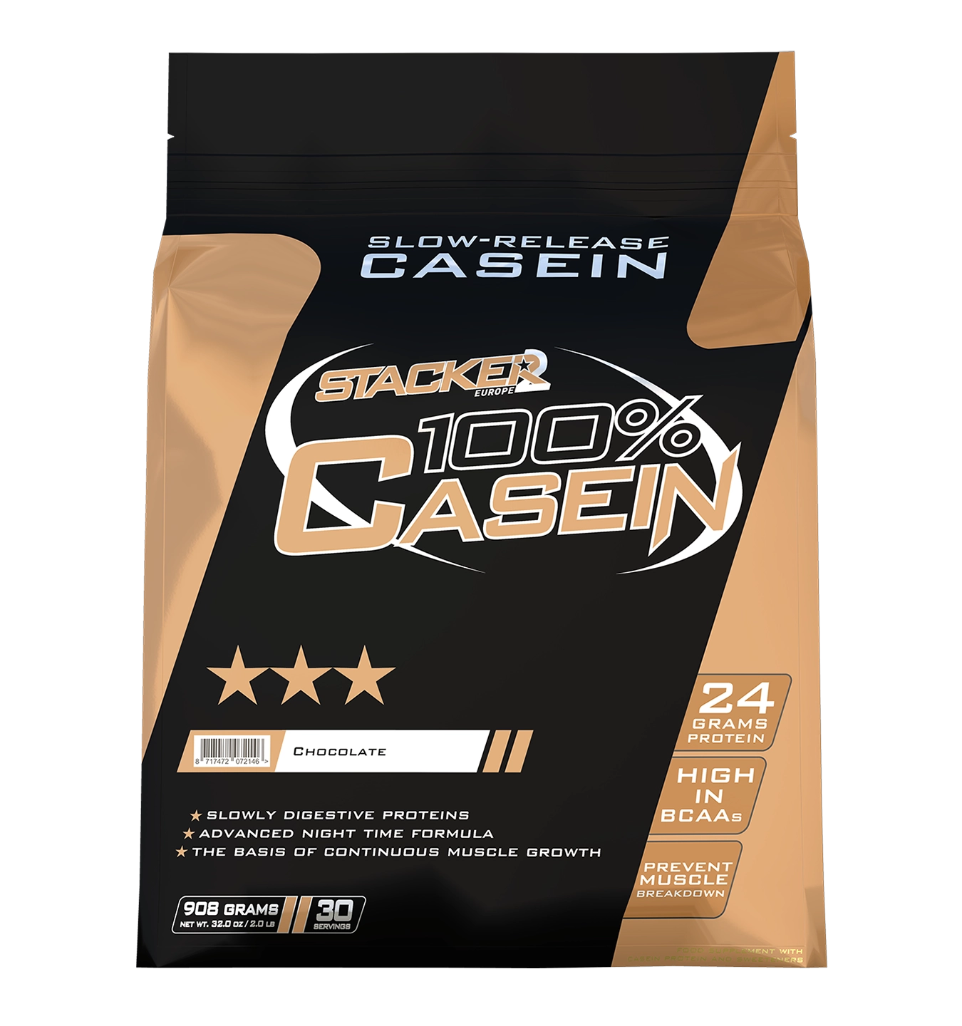 Stacker2 100% Casein - 908 g - Chocolade