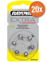 rayovac Voordeelpak  gehoorapparaat batterijen - Type 10 (geel) - 20 x 6 stuks