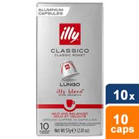Illy Classico Lungo Koffiecups - 10x 10 capsules