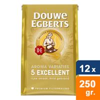 Douwe Egberts Excellent (5) Filter Koffie - 12x 250g