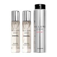 Chanel ALLURE HOMME SPORT COLOGNE travel spray and two refills 3 x 20 ml
