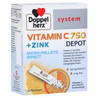 Queisser Pharma & Co. KG DOPPELHERZ Vitamin C 750 Depot system Pellets 20 Stück