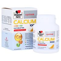 Queisser Pharma & Co. KG DOPPELHERZ Calcium 1000+D3+K2 system Kautabletten 60 Stück