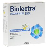 Hermes Arzneimittel BIOLECTRA Magnesium Brausetabletten 20 Stück