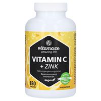 Vitamaze VITAMIN C 1000 mg hochdosiert+Zink vegan Tabletten 180 Stück