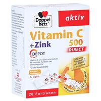 Queisser Pharma & Co. KG Doppelherz aktiv Vitamin C 500 Direkt + Zink Depot 20 Stück
