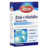 Omega Pharma Deutschland Abtei Zink+histidin Tabletten 30 Stück