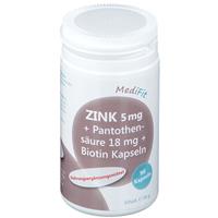 MediFit Zink 5 mg + Pantothensäure + Biotin