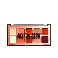NYX Professional Makeup AWAY WE GLOW shadow palette #hooked on glow 10x1
