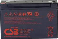 csbbattery CSB Battery GP 6120 Standby USV Loodaccu 6 V 12 Ah Loodvlies (AGM) (b x h x d) 151 x 101 x 50 mm Kabelschoen 4.8 mm, Kabelschoen 6.35 mm Onderhoudsvrij,