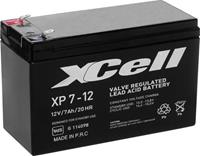 XCell XP712F2 Loodaccu 12 V 7 Ah Loodvlies (AGM) (b x h x d) 151 x 94 x 65 mm Kabelschoen 6.35 mm Onderhoudsvrij, VDS-certificering