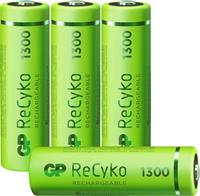 gpbatteries GP Batteries ReCyko+ HR06 Oplaadbare AA batterij (penlite) NiMH 1300 mAh 1.2 V 4 stuk(s)